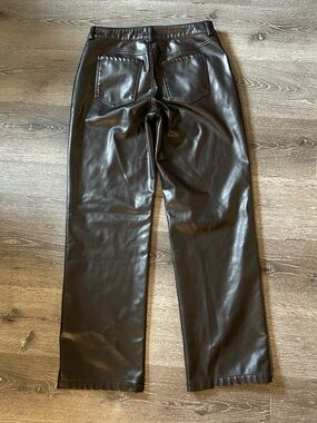 NWT Size 4 Brown Faux Leather Pants Wild Fable